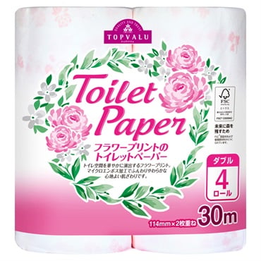 FSC認証 トイレットペーパー フラワープリント 30×4個    トップバリュ