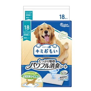 キミおもい パワフル消臭シート エリエールpet 大王製紙(スーパーワイド 18枚)