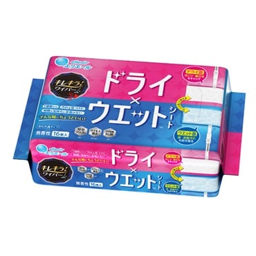 キレキラ！ ワイパー ドライ×ウエットシート 16枚 elleair 大王製紙