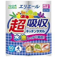 エリエール 超吸収 キッチンタオル 4R/50カット エリエール elleair 大王製紙(4R50カット)