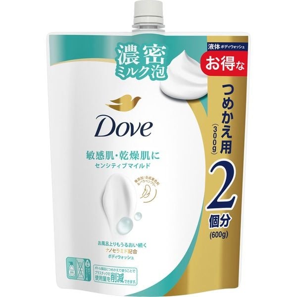 ダヴ　ボディウォッシュ　センシティブマイルド　つめかえ用  600g(つめかえ用 600g)