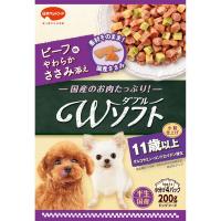 ビタワン君のWソフト 11歳以上 ビーフ味・やわらかささみ添え 200g ビタワン 日本ペットフード(4902112020944)