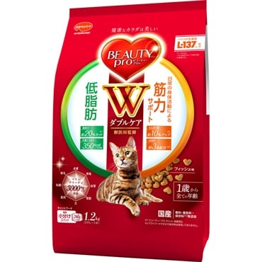 ビューティープロ キャット Wケア フィッシュ味 1.2kg ビューティープロ BEAUTYpro 日本ペットフード(低脂肪・筋肉)