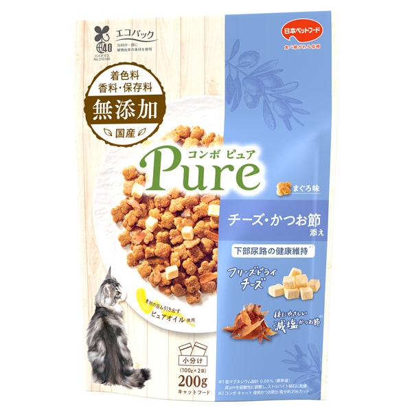 コンボ ピュア キャット 200g COMBO 日本ペットフード(まぐろ味/チーズ・かつお節添え)