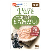 コンボ ピュア キャット パウチ かつお 30g COMBO 日本ペットフード(国産真鯛だし入り)