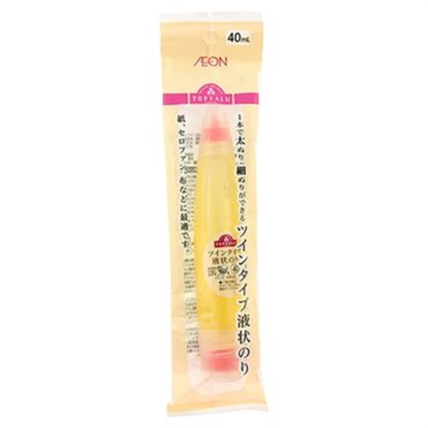 トップバリュ　ツインタイプ液状のり（太/細）(40ｍｌ)