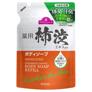 薬用柿渋エキス配合 ボディソープ トップバリュ(つめかえ用 400ml)
