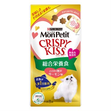 モンプチ クリスピーキッス 総合栄養食 3g×8袋 Mon Petit ネスレ日本(とびきり 贅沢サーモン味)