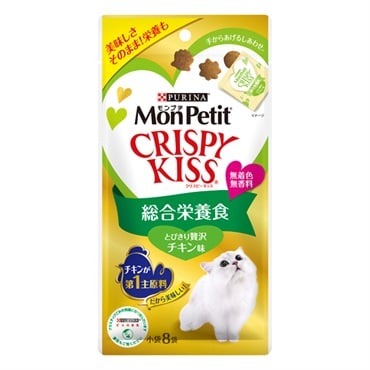 モンプチ クリスピーキッス 総合栄養食 3g×8袋 Mon Petit ネスレ日本(とびきり 贅沢チキン味)