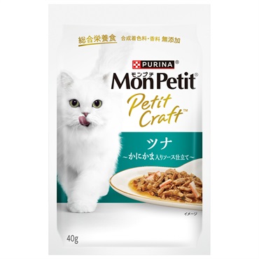 モンプチ プチクラフト 40g モンプチ Mon Petit ネスレ日本(ツナ かにかま入りソース仕立て)