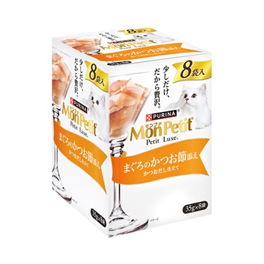モンプチ プチリュクスパウチ  35g×8袋 Mon Petit ネスレ日本(まぐろのかつお節添え)