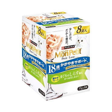 モンプチ プチリュクスパウチ  35g×8袋 Mon Petit ネスレ日本(18歳以上用まぐろのしらす添え)