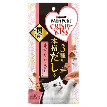 モンプチ クリスピーキッス 3種の本格だし入り にぼしだし入り 30g Mon Petit ネスレピュリナ(さけ×かつお)