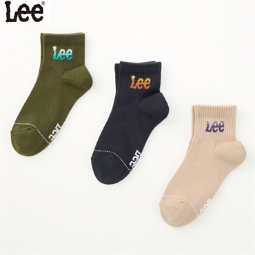 Lee(リー) グラデロゴソックス３足組 男の子 女の子 キッズ(アソートA-19-21cm)