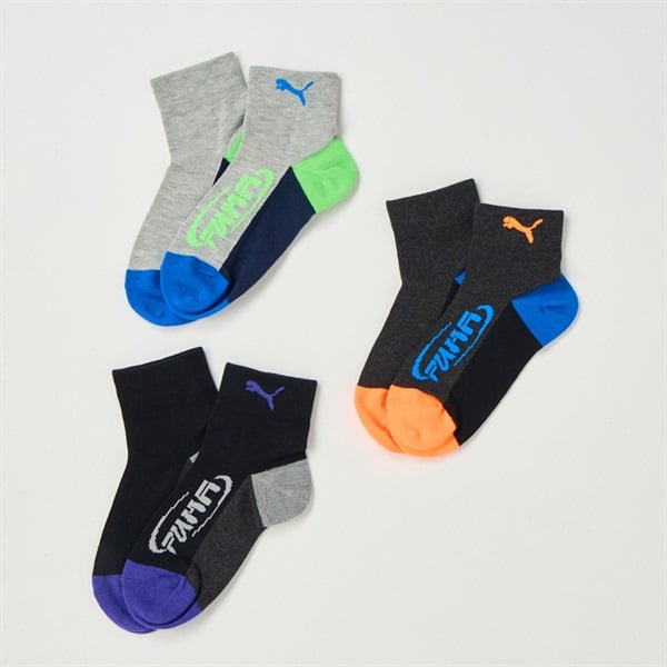 PUMA(プーマ) 切替ソックス３足組 キッズ 男の子(３足組-19-21cm)