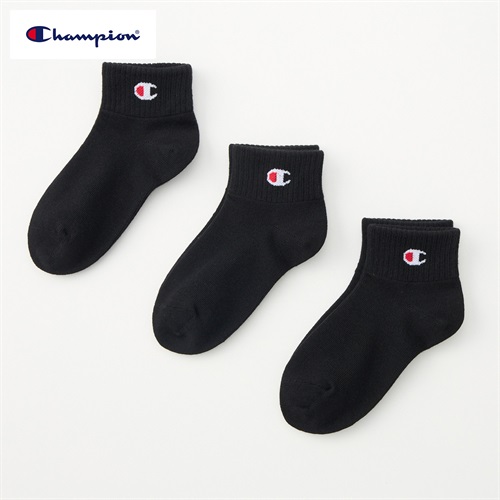 Champion(チャンピオン) ショート丈ソックス 3足組  キッズ 男の子 女の子 15-20cm(3足組B-15-20cm)