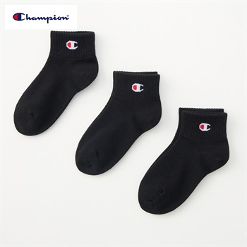 Champion(チャンピオン) ショート丈ソックス 3足組  キッズ 男の子 女の子 15-20cm(3足組B-15-20cm)