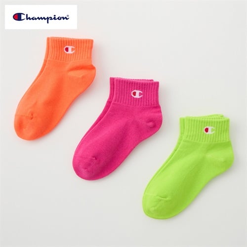 Champion(チャンピオン) ショート丈ソックス 3足組  キッズ 男の子 女の子 15-20cm