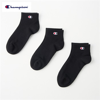 Champion(チャンピオン) ショート丈ソックス 3足組  キッズ 男の子 女の子 19-24cm(3足組B-19-24cm)