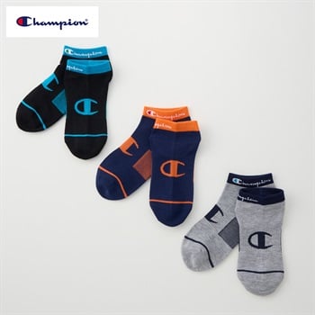 Champion(チャンピオン) スニーカー丈ソックス 3足組  キッズ 男の子 19-24cm(3足組-19-24cm)