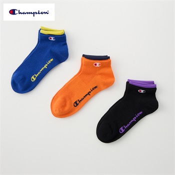 Champion(チャンピオン) スニーカー丈ソックス 3足組  キッズ 男の子 19-24cm(3足組-19-24cm)