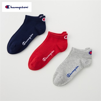 Champion(チャンピオン) スニーカー丈ソックス 3足組  キッズ 男の子 女の子 19-24cm(3足組-19-24cm)