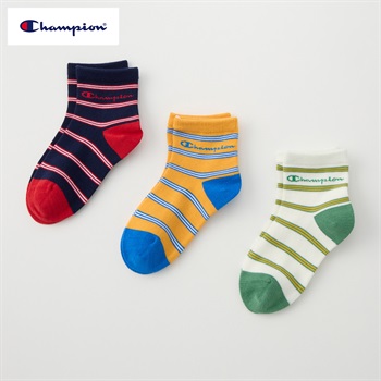 Champion(チャンピオン) ショート丈ソックス 3足組  キッズ 男の子 女の子 15-20cm(3足組-15-20cm)
