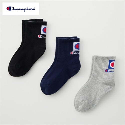Champion(チャンピオン) ショート丈ソックス 3足組  キッズ 男の子 女の子 15-20cm