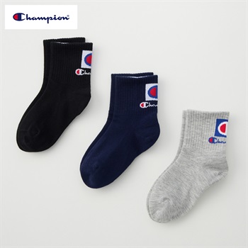Champion(チャンピオン) ショート丈ソックス 3足組  キッズ 男の子 女の子 15-20cm(3足組-15-20cm)