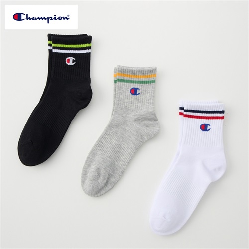 Champion(チャンピオン) ショート丈ソックス 3足組  キッズ 男の子 女の子 19-24cm