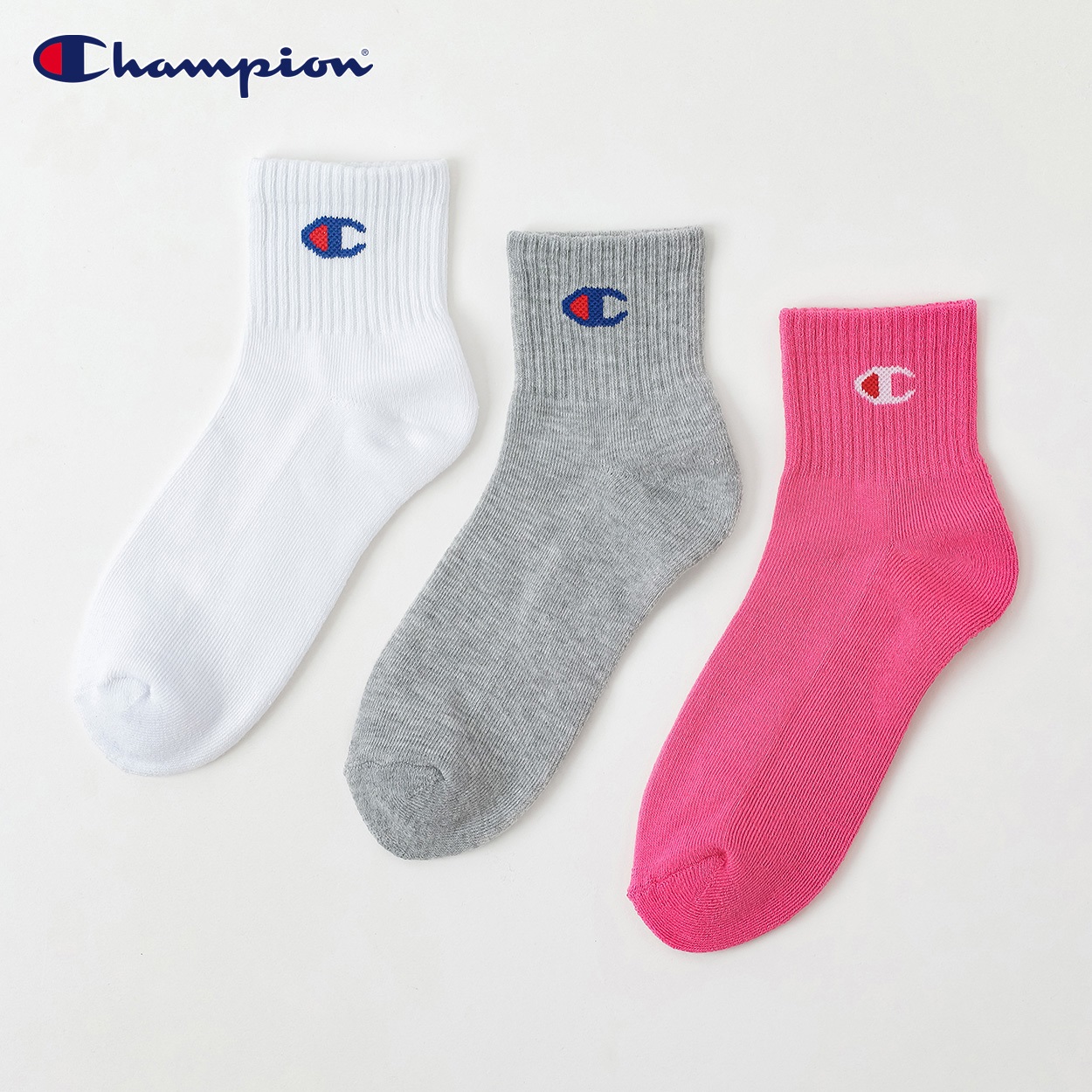 Champion(チャンピオン) チャンピオンCロゴショート丈ソックス レディス(コミA-23-25CM)