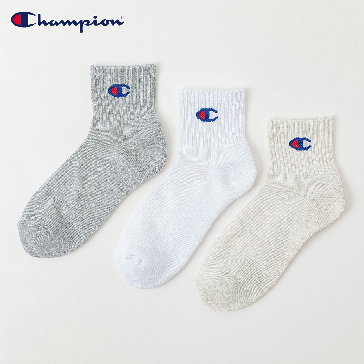 Champion(チャンピオン) チャンピオンCロゴショート丈ソックス レディス(コミE-23-25CM)