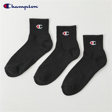 Champion(チャンピオン) チャンピオンCロゴショート丈ソックス レディス(クロ-23-25CM)
