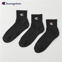 Champion(チャンピオン) チャンピオンCロゴショート丈ソックス レディス(クロ-23-25CM)