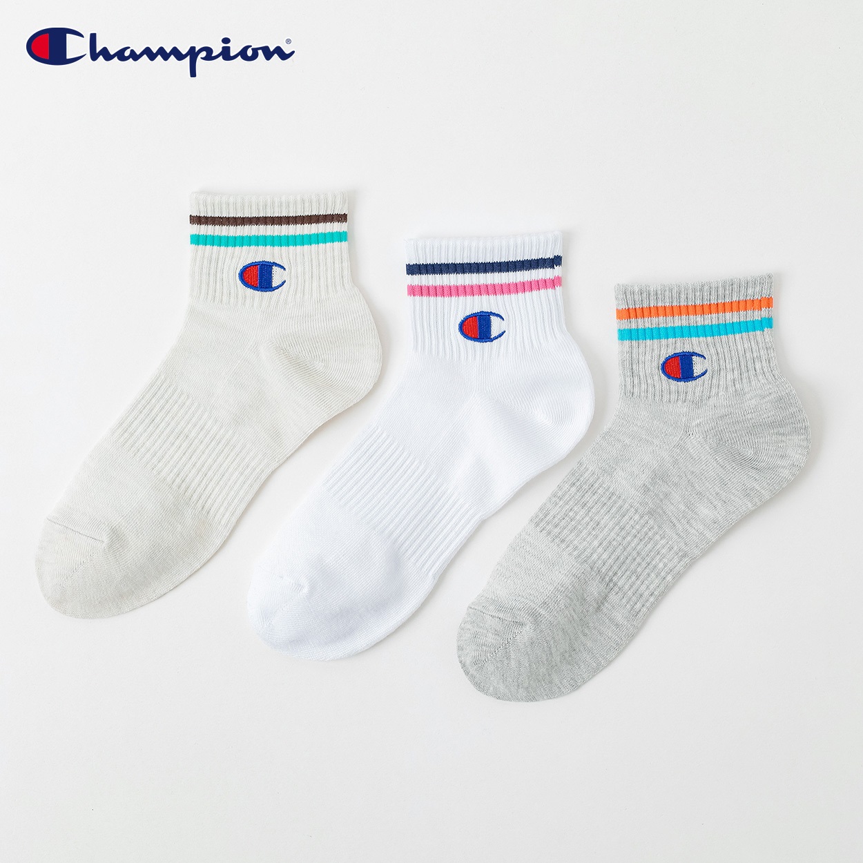 Champion(チャンピオン) チャンピオンラインCロゴショート丈ソックス レディス(コミ-23-25CM)