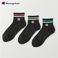 Champion(チャンピオン) チャンピオンラインCロゴショート丈ソックス レディス(クロ-23-25CM)