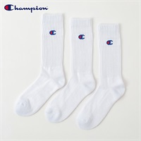 Champion(チャンピオン) チャンピオンCロゴクルー丈ソックス レディス(シロ-23-25CM)