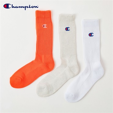 Champion(チャンピオン) チャンピオンCロゴクルー丈ソックス レディス(コミC-23-25CM)