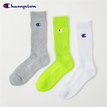 Champion(チャンピオン) チャンピオンCロゴクルー丈ソックス レディス(コミF-23-25CM)