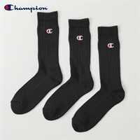 Champion(チャンピオン) チャンピオンCロゴクルー丈ソックス レディス(クロ-23-25CM)