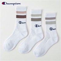 Champion(チャンピオン) チャンピオンラインロゴクルー丈ソックス レディス(シロ-23-25CM)