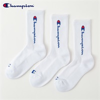 Champion(チャンピオン) チャンピオンタテロゴクルー丈ソックス レディス(シロ-23-25CM)