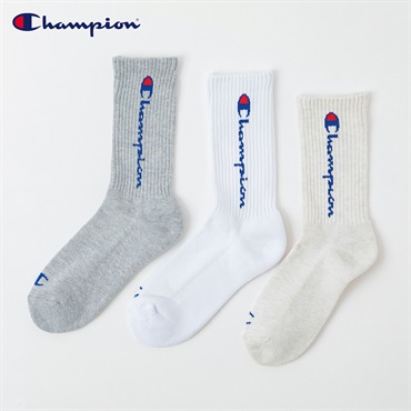 Champion(チャンピオン) チャンピオンタテロゴクルー丈ソックス レディス(コミA-23-25CM)