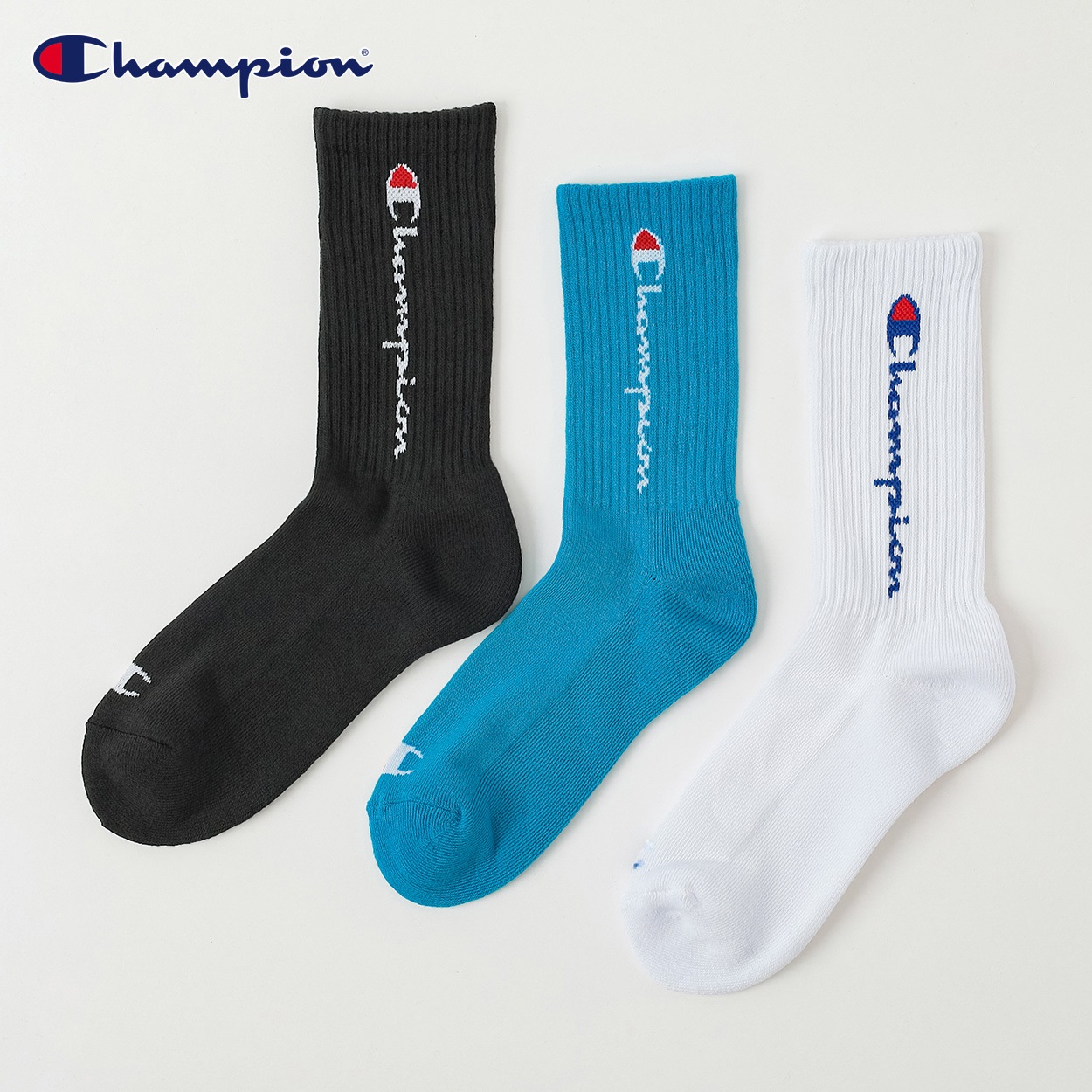 Champion(チャンピオン) チャンピオンタテロゴクルー丈ソックス レディス(コミD-23-25CM)