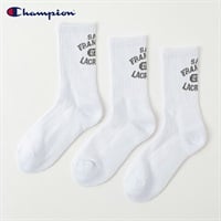 Champion(チャンピオン) チャンピオンバックロゴクルー丈ソックス レディス(シロ-23-25CM)
