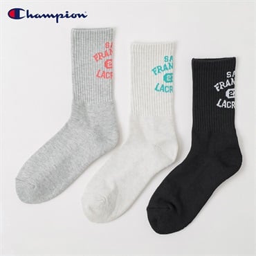 Champion(チャンピオン) チャンピオンバックロゴクルー丈ソックス レディス