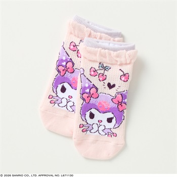 クロミ スニーカー丈ソックス 15-20cm 女の子 キッズ(ピンク)