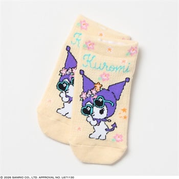 クロミ スニーカー丈ソックス 15-20cm 女の子 キッズ(ライトイエロー)