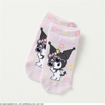 クロミ スニーカー丈ソックス 15-20cm 女の子 キッズ(パープル)