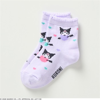 クロミ ショート丈ソックス 15-20cm 女の子 キッズ(ライトパープル)